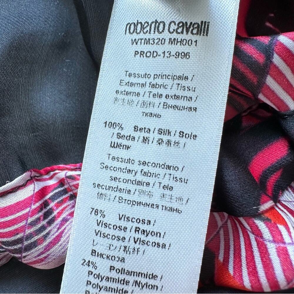 Roberto Cavalli women silk blouse size 46IT or 10 US Authentic - Picture 8 of 9